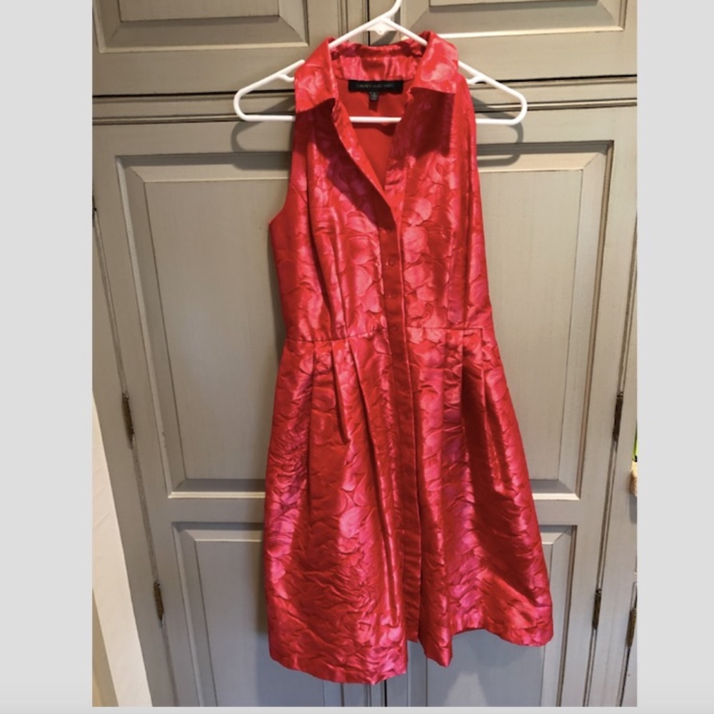Carmen Marc Valvo Coral/Rosey Pink Size 2